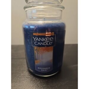 Yankee Candle November Rain Classic Large Jar - Blue, 22 oz Made in USA